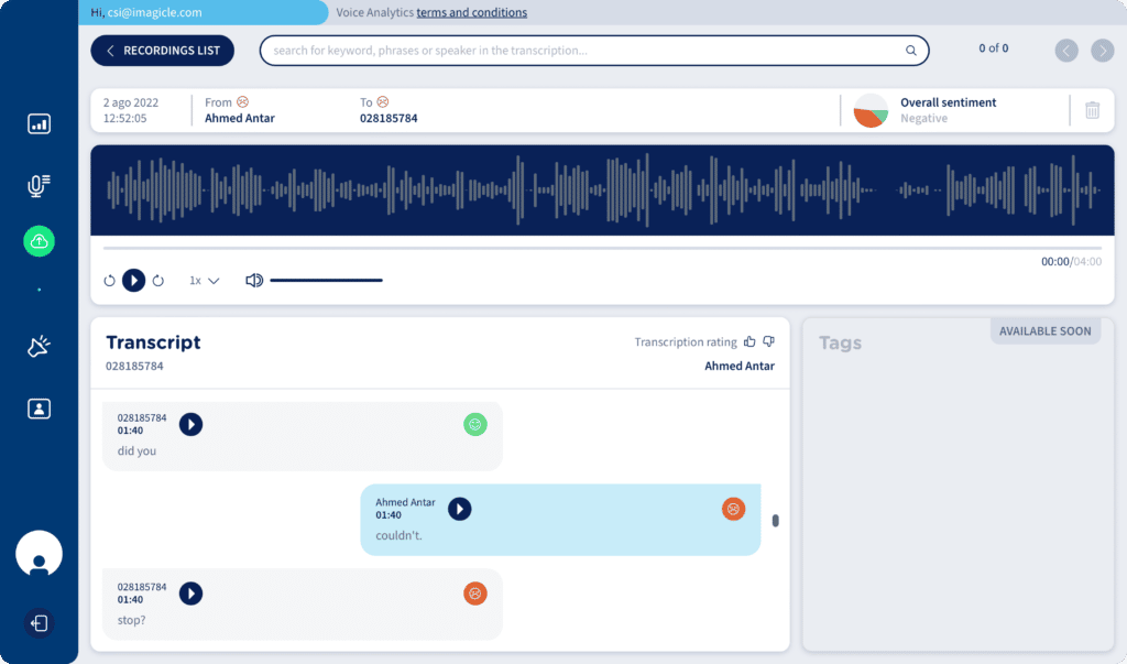 Voice Analytics. Enriched with brand-new widgets and alarms.
