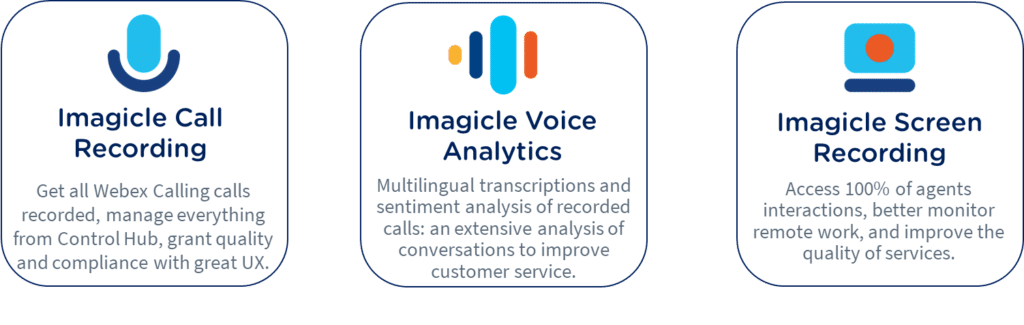 Imagicle Call Recording for Webex Calling Multi-Tenant. Ready to capture all your conversations?