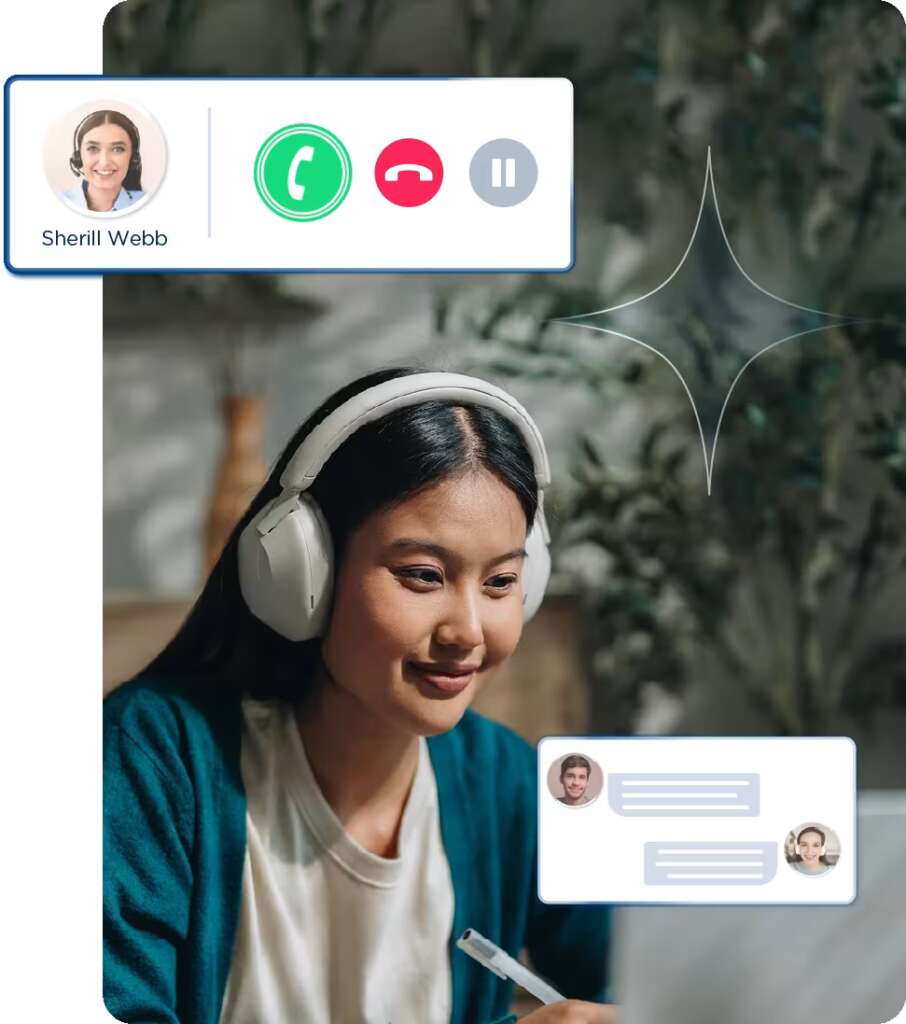 contact center software agent graphic representation